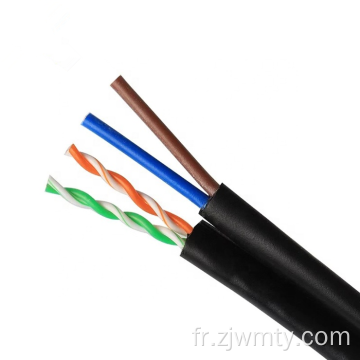 UTP FTP cat5 CAT5e avec alimentation 2x0.75mm CCA